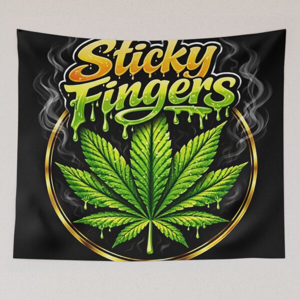 Item preview, Sticky Fingers Marijuana - Golden Leaf Urban Streetwear Art designed and sold by Prestige Parlor.