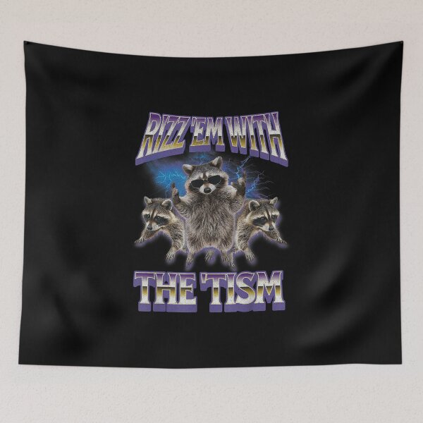 Item preview, Autism Rizz Em With The Tism Raccoon Meme Bootleg Rap 90's designed and sold by PaulTSchafer.