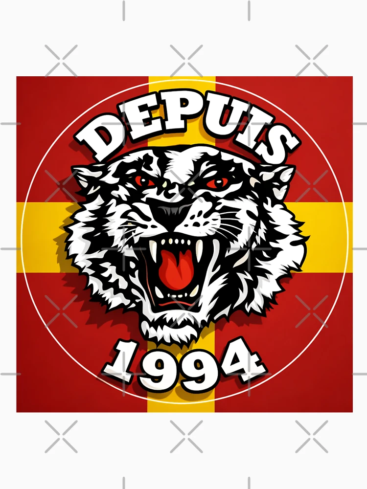 Aperçu 6 sur 6. Sweat à capuche épais avec l'œuvre Tigres Rouges 1994 Voix Lensois créée et vendue par canvasriddle.