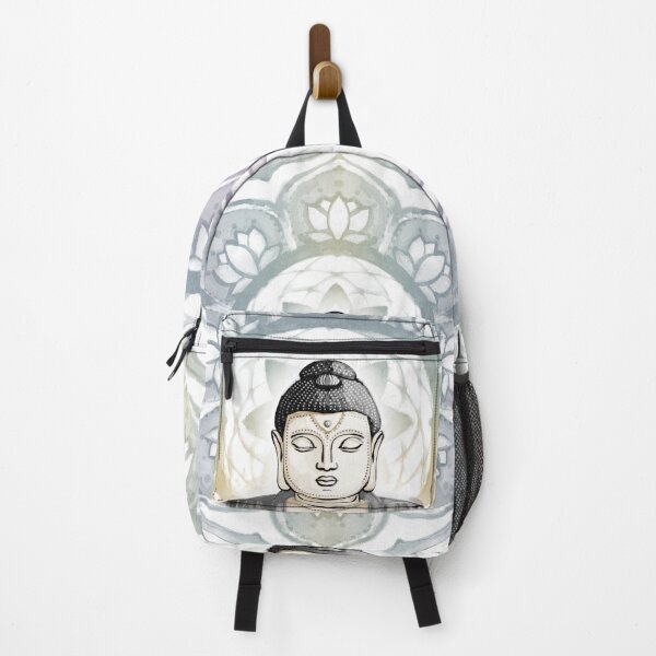 Item preview, Buddha Padma Watercolor - Fawn Coal Slate - Rainbow Sunset Halo designed and sold by Irene Estelle.
