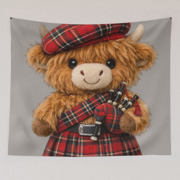 Item preview, Scottish cow with plush bagpipes designed and sold by Sartawsky.