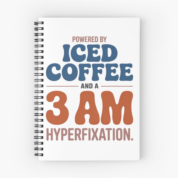 Item preview, Groovy Iced Coffee Hyperfocus - Funny Neurospicy Typography designed and sold by wyrddifferent.
