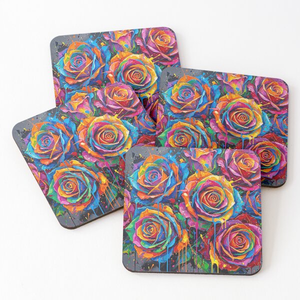 Item preview, Abstract Colorful Rose Bouquet – Vibrant Floral Painting designed and sold by Printpix.
