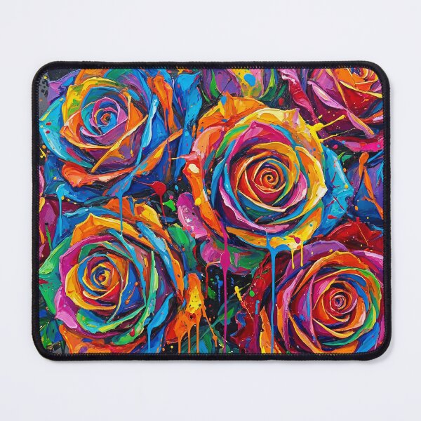 Item preview, Abstract Colorful Rose Bouquet – Vibrant Floral Painting designed and sold by Printpix.