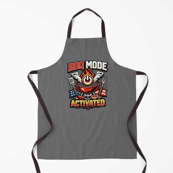 Item preview, Funny BBQ Mode Activated design with a flaming grill, perfect for grill masters, barbecue lovers, and backyard cookout fans. designed and sold by Mikoff04-arts.