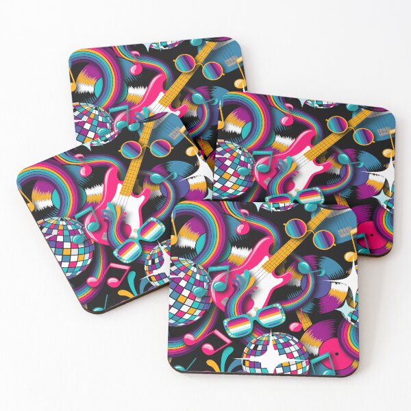 Item preview, Retro Disco Guitar Neon Pattern – 80s Music Party Aesthetic designed and sold by Sveta Aho.