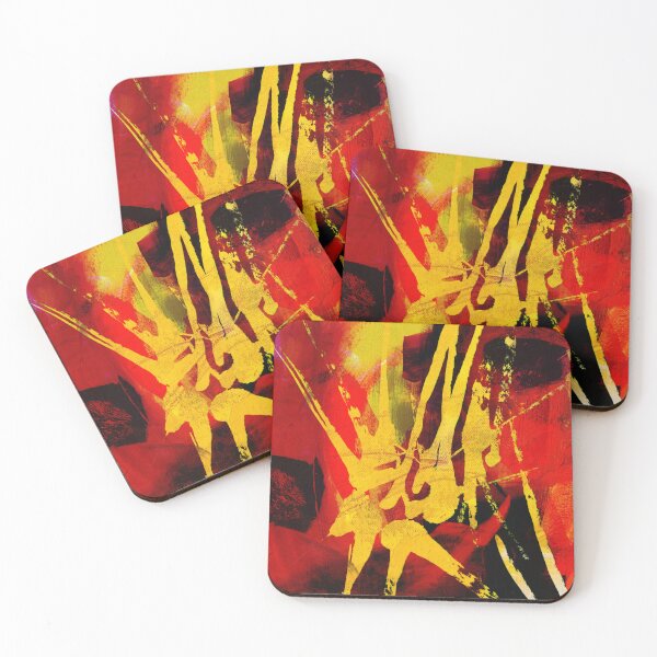 Item preview, Scarlet Storm - Bold Red, Black & Yellow Abstract Expressionism designed and sold by NickDedidis.