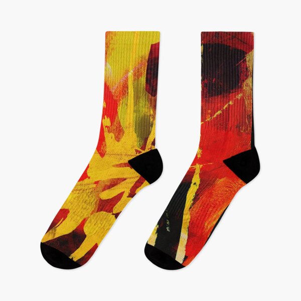 Item preview, Scarlet Storm - Bold Red, Black & Yellow Abstract Expressionism designed and sold by NickDedidis.