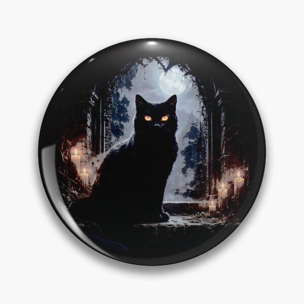 Item preview, Moonlit Gothic Cat with Enchanted Eyes designed and sold by Helios Be. Lavsh.