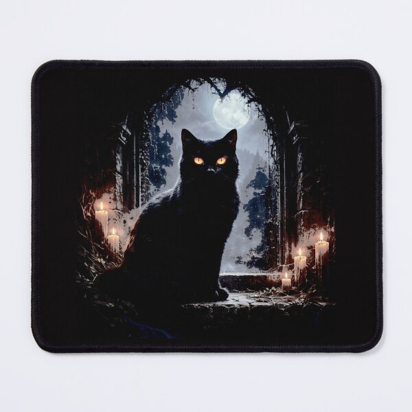 Item preview, Moonlit Gothic Cat with Enchanted Eyes designed and sold by Helios Be. Lavsh.