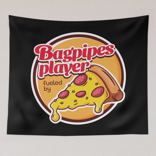 Item preview, Bagpipes Player Fueled By Pizza designed and sold by MaryAller.