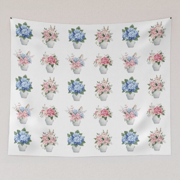 Item preview, Flowers in a vase set  designed and sold by uunaa.