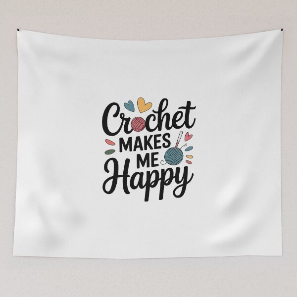Item preview, Crochet Makes Me Happy designed and sold by jkrphoto.
