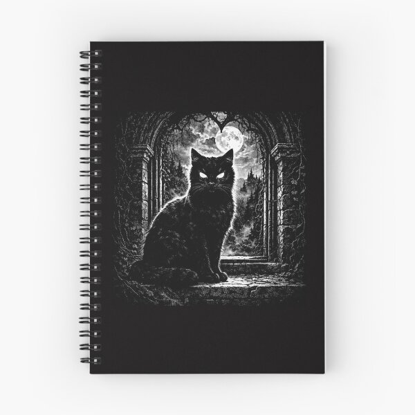 Item preview, Moonlit Gothic Cat with Enchanted Eyes #1 designed and sold by Helios Be. Lavsh.