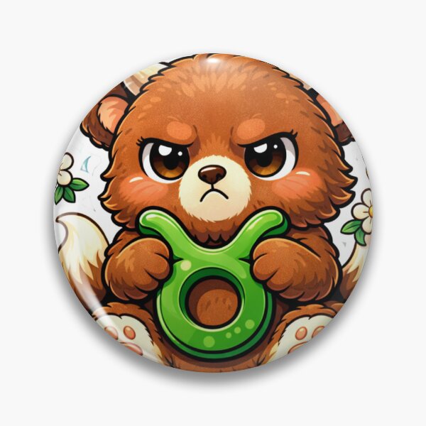 Item preview, Cute Taurus Zodiac Chibi Sticker — Kawaii Grumpy Bear Astrology Art designed and sold by MarchyStudio.