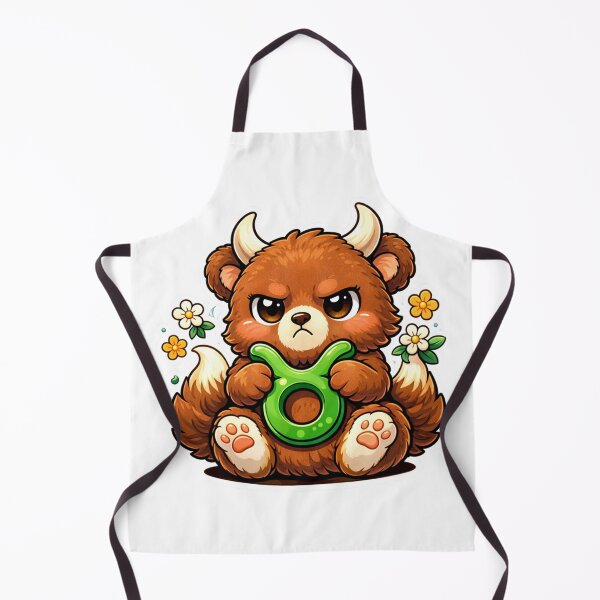 Item preview, Cute Taurus Zodiac Chibi Sticker — Kawaii Grumpy Bear Astrology Art designed and sold by MarchyStudio.