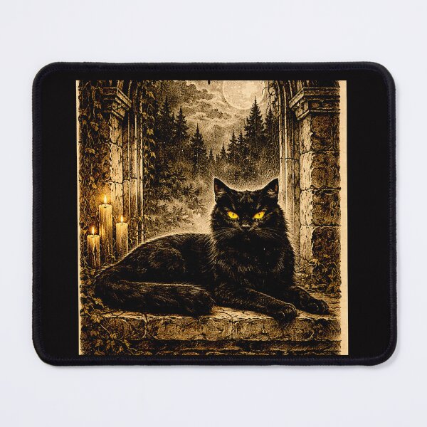Item preview, Moonlit Gothic Cat with Enchanted Eyes #2 designed and sold by Helios Be. Lavsh.