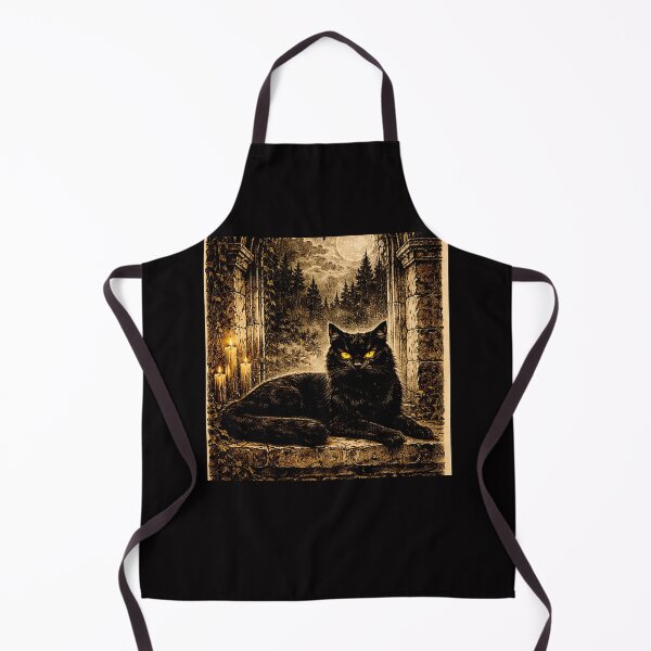 Item preview, Moonlit Gothic Cat with Enchanted Eyes #2 designed and sold by Helios Be. Lavsh.