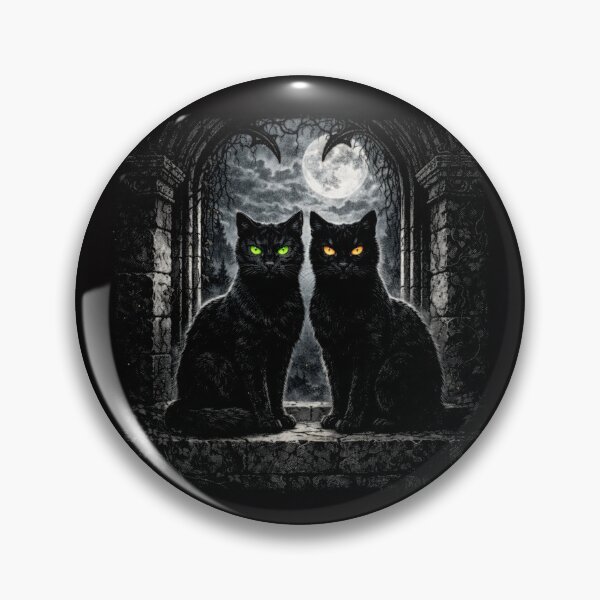 Item preview, Moonlit Gothic Cat with Enchanted Eyes #3 designed and sold by Helios Be. Lavsh.