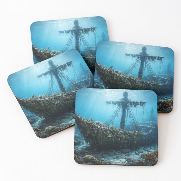 Item preview, Ghost Ship in the Abyss designed and sold by JuViRo.