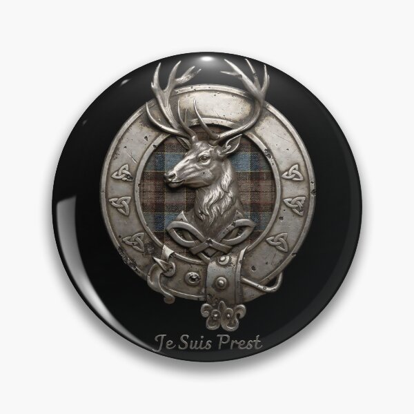 Item preview, Fraser Clan Crest Badge – Je Suis Prest designed and sold by SoulTreasures.