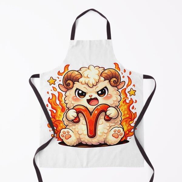 Item preview, Cute Aries Zodiac Chibi Sticker — Kawaii Angry Ram Fire Astrology Art designed and sold by MarchyStudio.