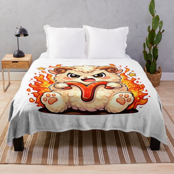 Item preview, Cute Aries Zodiac Chibi Sticker — Kawaii Angry Ram Fire Astrology Art designed and sold by MarchyStudio.