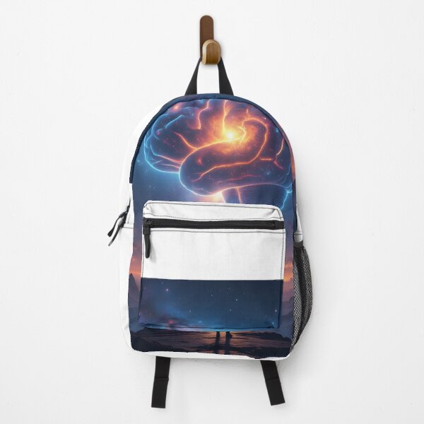 Item preview, Cosmic Mind – Human Standing at the Edge of the Universe | Surreal AI Galaxy Art” designed and sold by SoulGraphixx.