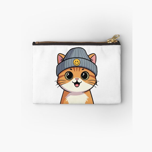 Item preview, Happy cat with beenie hat designed and sold by cjbizmedia.
