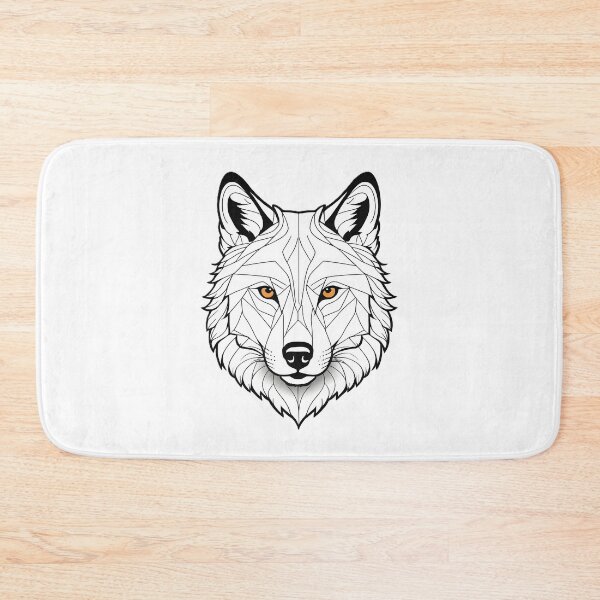 Item preview, Minimalist Wolf Line Art – Modern Symmetrical Animal Design - 1 designed and sold by RELAX STATION.