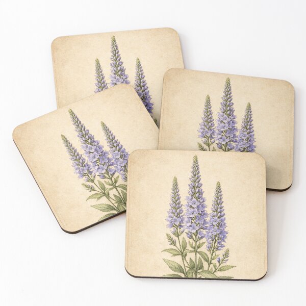 Item preview, Vintage Veronica Spicata Botanical Illustration - Antique Speedwell Flower Print designed and sold by Darlin8888.