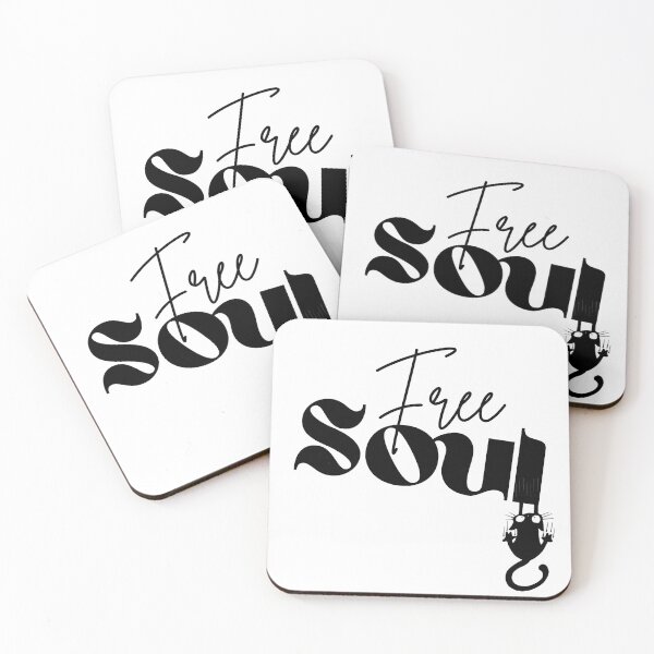 Item preview, Free Soul – Cat with Quote Sticker, Bohemian Kitty Art, Spiritual Pet Lover Design" designed and sold by Mintalize.