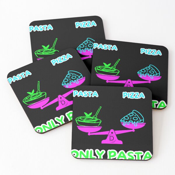 Item preview, Funny Italian Food Dilemma - Team Pasta Neon Pop Art Black Version designed and sold by TheItaliandilemma.