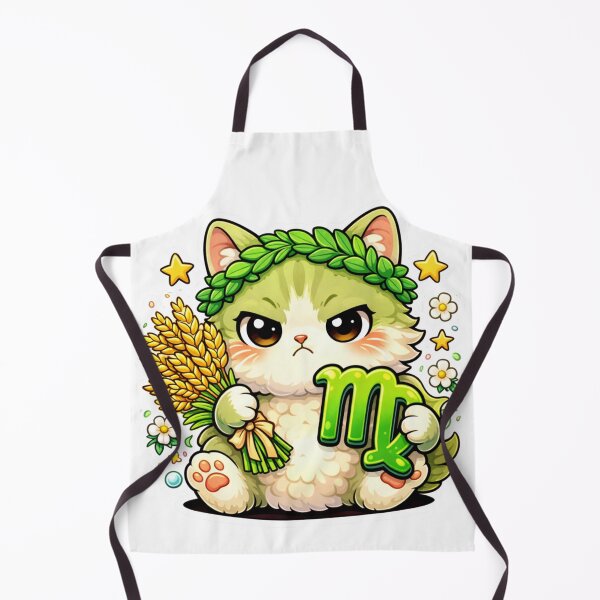 Item preview, Cute Virgo Zodiac Chibi Sticker — Kawaii Grumpy Cat Harvest Astrology Art designed and sold by MarchyStudio.