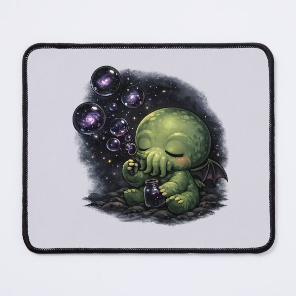 Item preview, Baby Cthulhu playing with cosmic bubbles designed and sold by Creep-elina.
