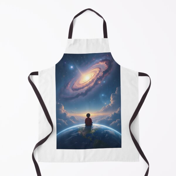 Item preview, Dreaming Beyond Earth – Child Looking at the Galaxy | Surreal Space Art” designed and sold by SoulGraphixx.