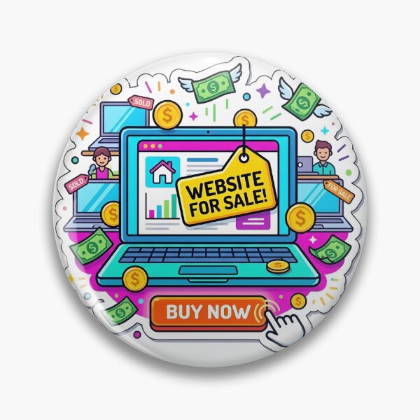 Item preview, Website For Sale - Laptop Marketplace Buy Button Sticker Design designed and sold by WowDezign.