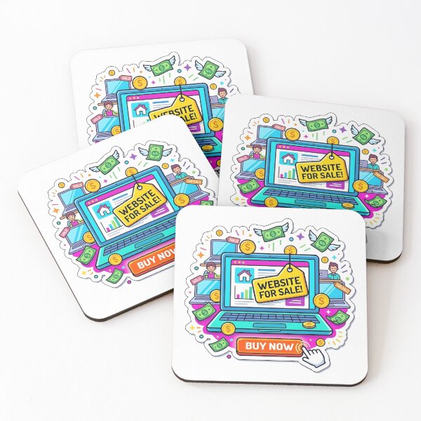 Item preview, Website For Sale - Laptop Marketplace Buy Button Sticker Design designed and sold by WowDezign.