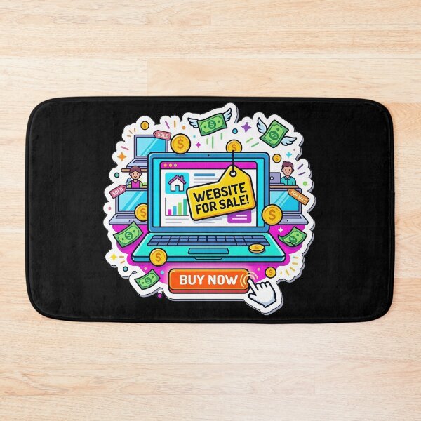 Item preview, Website For Sale - Laptop Marketplace Buy Button Sticker Design designed and sold by WowDezign.