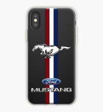 Vinilo o funda para iPhone Mustang Emblem Black Carbon