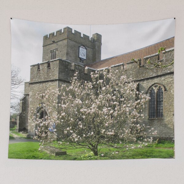 Item preview, St Peter and St Paul Church and Magnolia Tree, Headcorn II designed and sold by Katy Fryd.