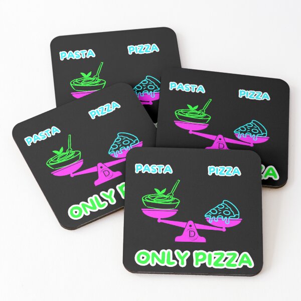 Item preview, Funny Italian Food Dilemma - Team Pizza Neon Pop Art Black Version designed and sold by TheItaliandilemma.