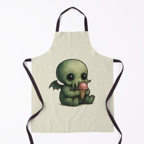 Item preview, Baby Cthulhu eating ice cream - vintage style designed and sold by Creep-elina.