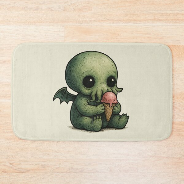 Item preview, Baby Cthulhu eating ice cream - vintage style designed and sold by Creep-elina.