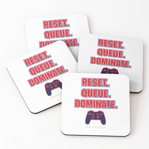 Item preview, Reset Queue Dominate - Gaming Typography Design | BCM-Collective designed and sold by BCM-Collective.