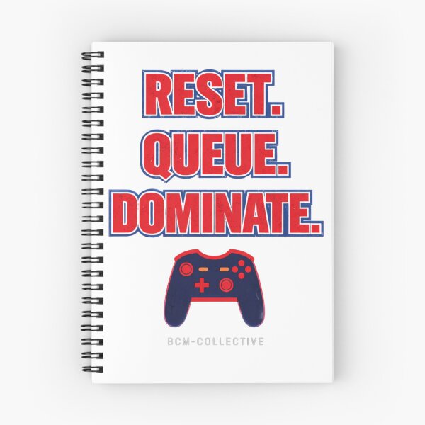 Item preview, Reset Queue Dominate - Gaming Typography Design | BCM-Collective designed and sold by BCM-Collective.