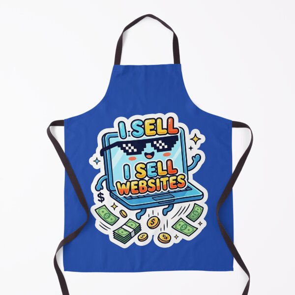 Item preview, I Sell Websites - Cool Laptop Character Money Rain Sticker Design designed and sold by WowDezign.