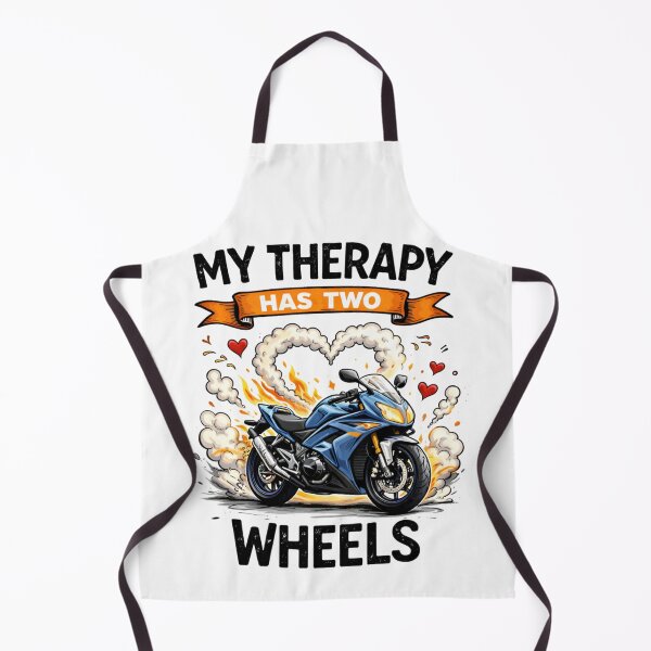 Item preview, My Therapy Has Two Wheels Motorcycle Design - blue designed and sold by AdaStickyMood.