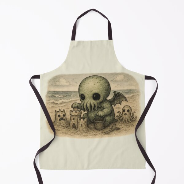 Item preview, Baby Cthulhu on the beach - Vintage style designed and sold by Creep-elina.