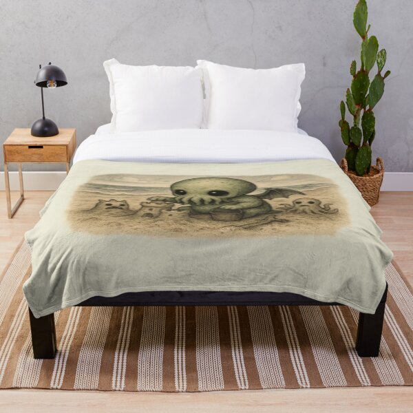 Item preview, Baby Cthulhu on the beach - Vintage style designed and sold by Creep-elina.